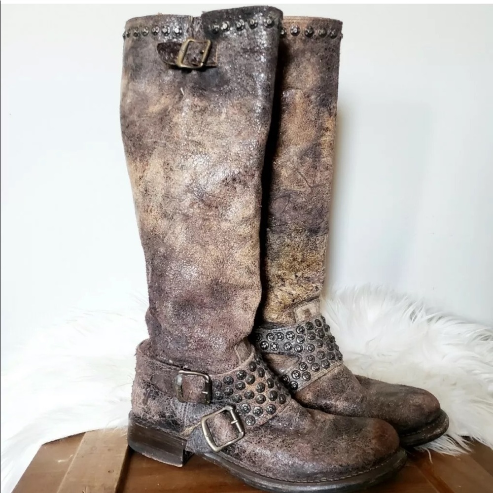 🔥Frye Jenna Studded Tall Boots {sz 7.5}